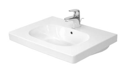Duravit D-Code 65 h&aring;ndvask t/v&aelig;g eller m&oslash;bel - 1 hanehul