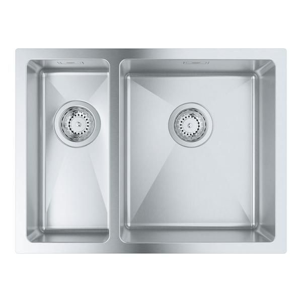Grohe K700U k&oslash;kkenvask i rustfrit st&aring;l m/skyllesk&aring;l
