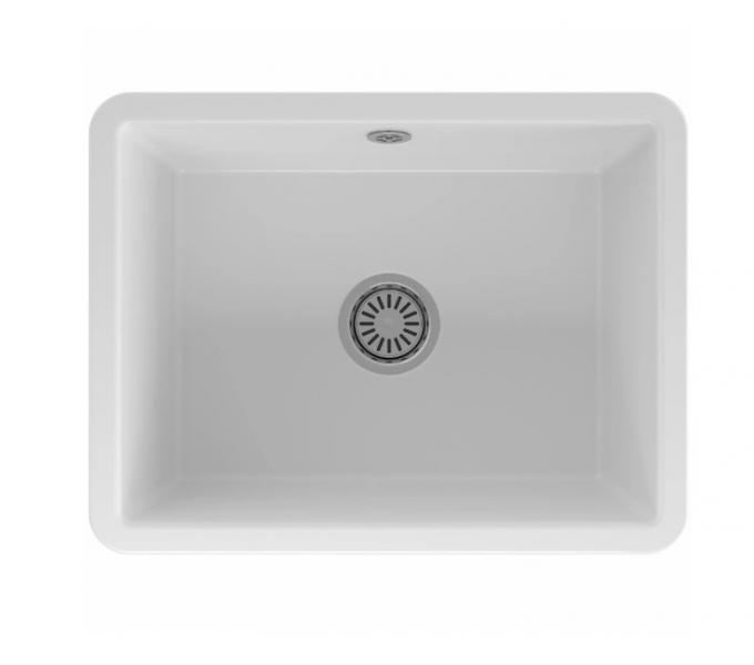Lavabo Mararo II porcel&aelig;nsk&oslash;kkenvask - Krom afl&oslash;b