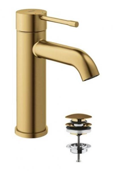 Grohe Essence New h&aring;ndvaskarmatur m/push-open bundventil - B&oslash;rstet cool sunrise