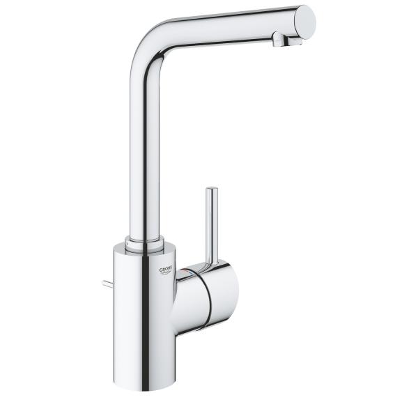 Grohe Concetto h&aring;ndvaskarmatur m/bundventil og svingtud - Krom