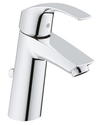Grohe Eurosmart h&aring;ndvaskarmatur m/bundventil og h&oslash;j tud