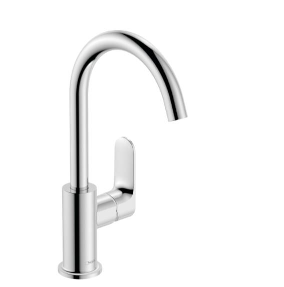 hansgrohe Rebris S 210 h&aring;ndvaskarmatur m/svingtud og l&oslash;ft-op bundventil - Krom