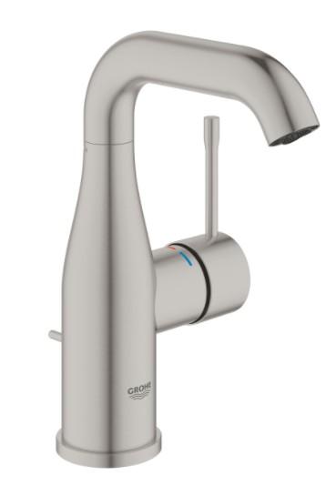 Grohe Essence New M h&aring;ndvaskarmatur m/bundventil - Supersteel