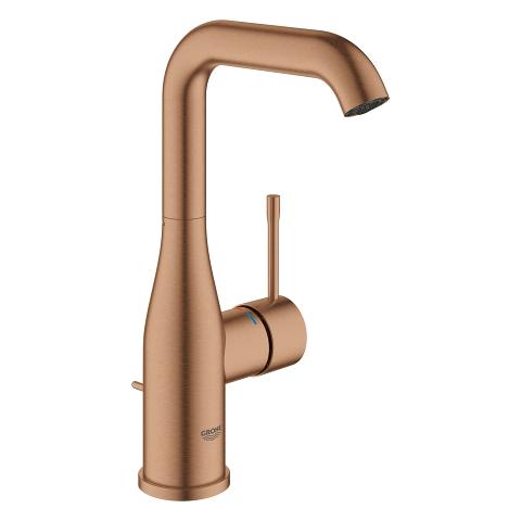 Grohe Essence New L h&aring;ndvaskarmatur m/bundventil og svingtud - B&oslash;rstet warm sunset