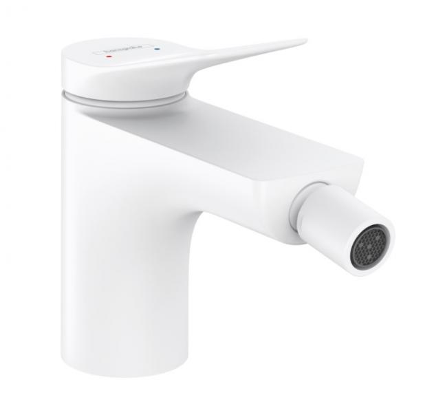 Hansgrohe Vivenis bid&eacute;tarmatur m/l&oslash;ft-op bundventil - Mat hvid
