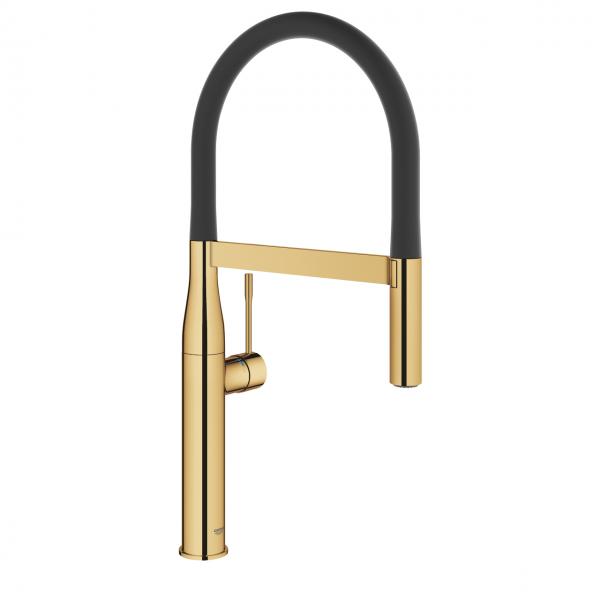 Grohe Essence New k&oslash;kkenarmatur m/profi-bruser - Poleret cool sunrise