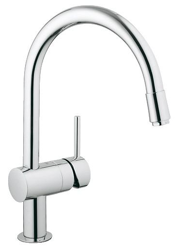 Grohe Minta k&oslash;kkenarmatur m/udtr&aelig;k og svingtud - Krom