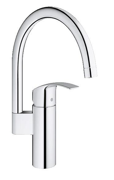 Grohe Eurosmart New k&oslash;kkenarmatur m/h&oslash;j tud - Krom