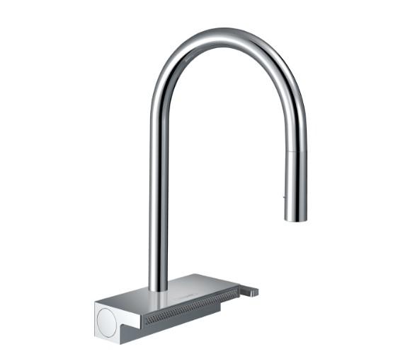 hansgrohe Aquno Select M81 k&oslash;kkenarmatur U-tud m/udtr&aelig;k og brus - Krom