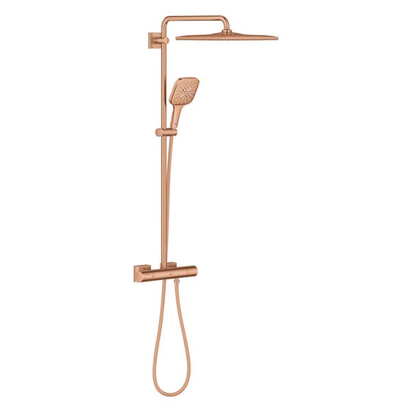 Grohe Rainshower SmartActive 310 Cube brusesystem - B&oslash;rstet warm sunset