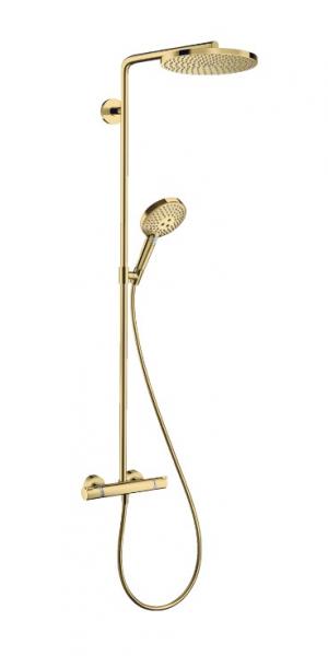 hansgrohe Raindance Select S 240 PowderRain brusesystem - Poleret guldoptik
