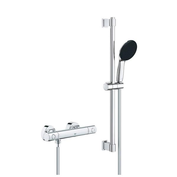 Grohe Precision Get komplet brusesystem m/termostat og h&aring;ndbruser