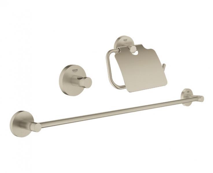 Outlet - Grohe Essentials tilbeh&oslash;rss&aelig;t 3 i 1 - B&oslash;rstet nikkel
