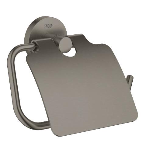 Grohe Essentials toiletrulleholder med l&aring;g - B&oslash;rstet hard graphite