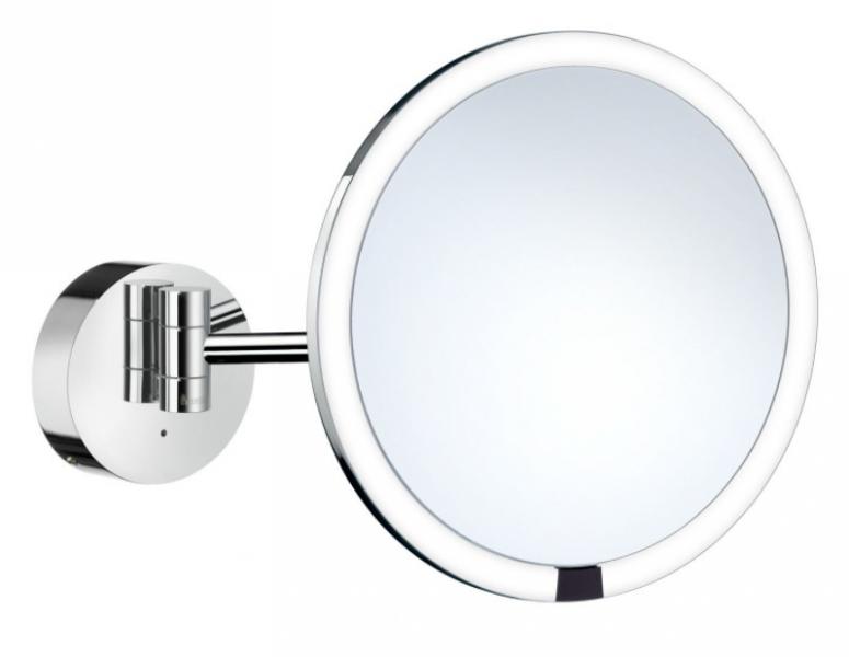 Smedbo Outline kosmetikspejl til v&aelig;g m/LED lys, sensor og 7 x forst&oslash;rrelse - Krom