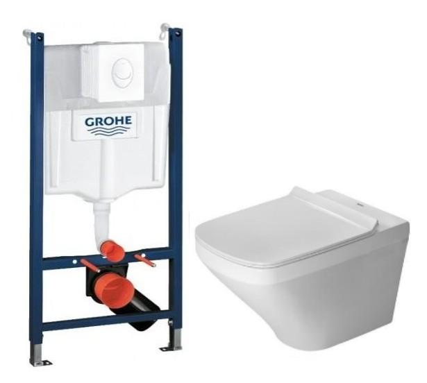 Duravit Durastyle Rimless toiletpakke inkl. s&aelig;de m/softclose, cisterne og hvid betjening