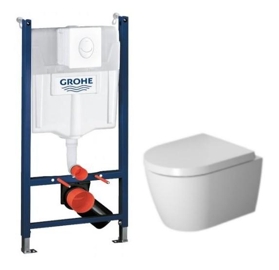 Duravit Me by Starck Compact Rimless toiletpakke inkl. s&aelig;de m/softclose, cisterne og hvid betjening