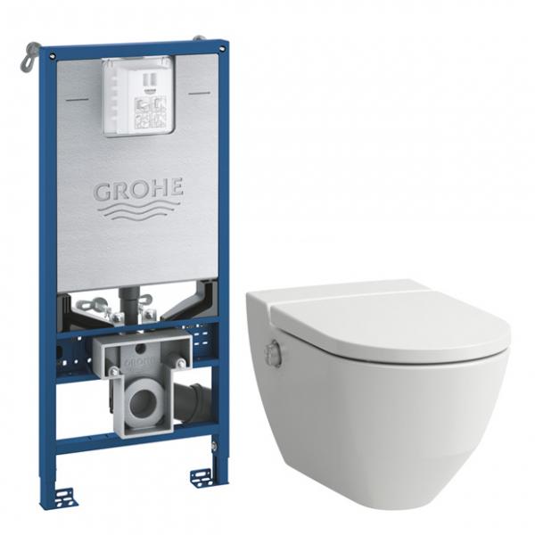 Laufen Navia RIMless dusch toiletpakke inkl. s&aelig;de m/soft-close og SLX-cisterne