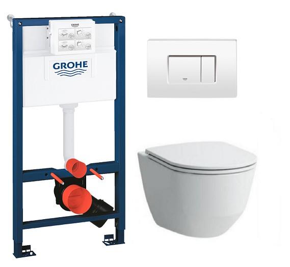 Laufen Pro Rimless LCC Compact toiletpakke inkl. s&aelig;de m/soft-close, mellem cisterne og hvid betjening
