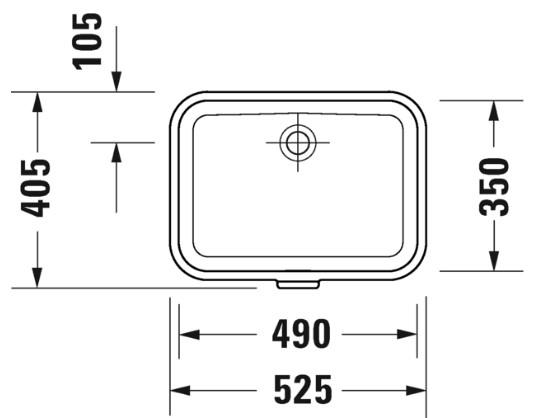 Duravit Soleil 49 h&aring;ndvask t/underlimning - Uden hanehul - Med overl&oslash;b