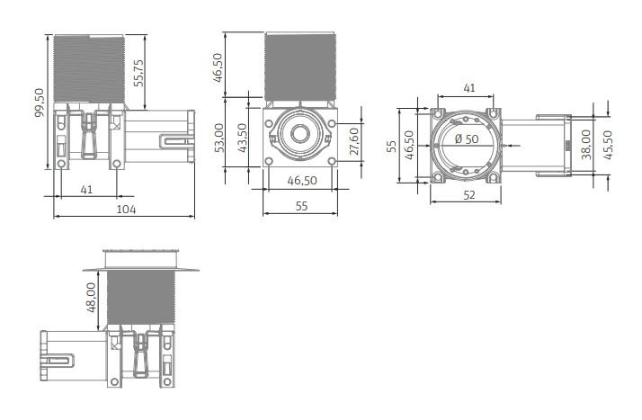 Roth Quickbox Koblingsd&aring;se 18 mm - 1/2"  enkelt mur/v&aelig;g