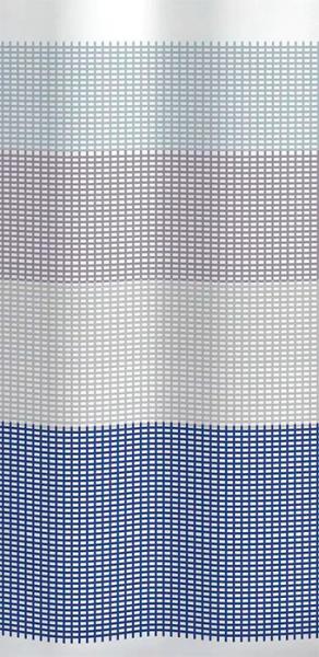 Hefe badeforh&aelig;ng bl&aring;t/hvidt 120 x 200 cm