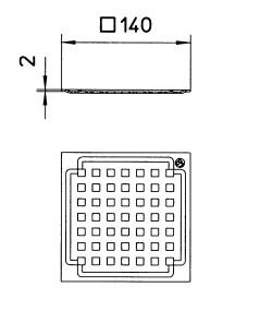 140mm Bl&uuml;cher rist uden skruehuller