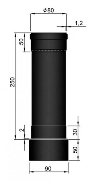 Startfod til &oslash;80mm r&oslash;gr&oslash;r