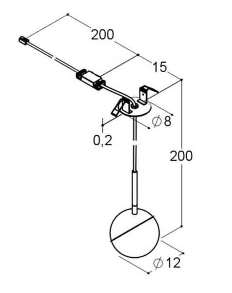Dansani Bubble LED loftslampe &Oslash;120mm m/lysstyring - Mat sort