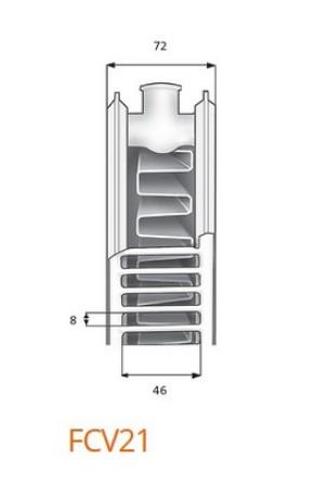 Outlet - Purmo Plan Ventil Compact FCV 21 H&oslash;jde 500 x 2600