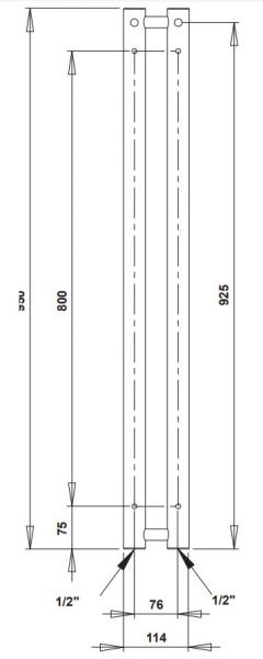Str&oslash;mberg Regus h&aring;ndkl&aelig;det&oslash;rrer til Kombidrift - 11x95 cm - Hvid