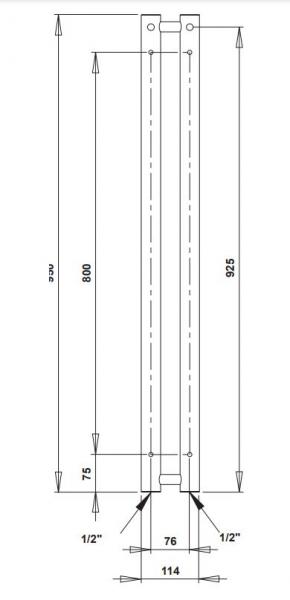 Str&oslash;mberg Regus el-h&aring;ndkl&aelig;det&oslash;rrer - 11x95 cm - Hvid