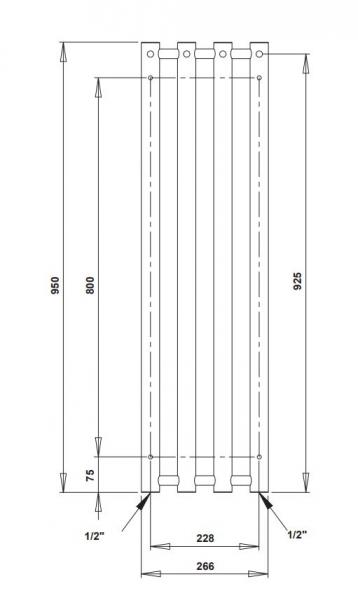 Str&oslash;mberg Regus el-h&aring;ndkl&aelig;det&oslash;rrer - 26,6x95 cm - Hvid