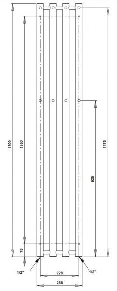 Str&oslash;mberg Regus el-h&aring;ndkl&aelig;det&oslash;rrer - 26,6x150 cm - Hvid