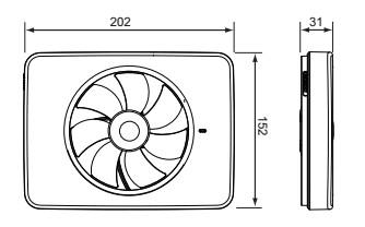 Fresh Intellivent 2.0 Ventilator med fugtstyring (hygrostat) og timer &Oslash;100-125 mm, Sort