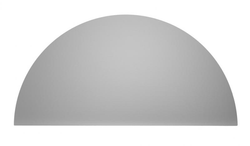 Halvcirkel st&aelig;nkplade til k&oslash;kken - 80 x 40 cm - Rustfrit st&aring;l