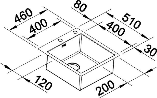 Blanco Claron 400-IF k&oslash;kkenvask - Rustfrit st&aring;l