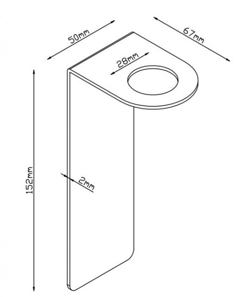Lavabo Luna holder til s&aelig;bedispenser - Krom