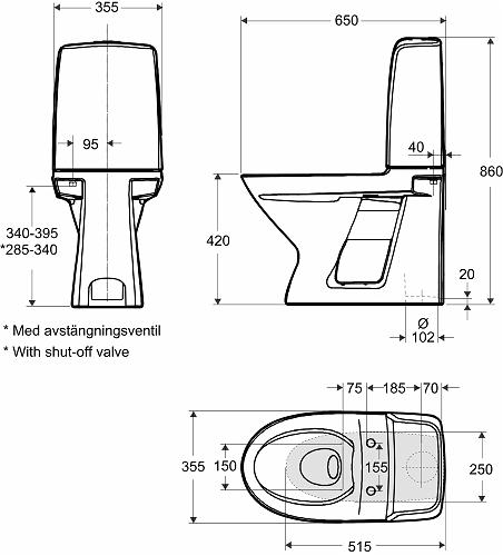 If&ouml; Spira gulvtoilet 6260 m/Rimfree og If&ouml; Clean - Med S-l&aring;s