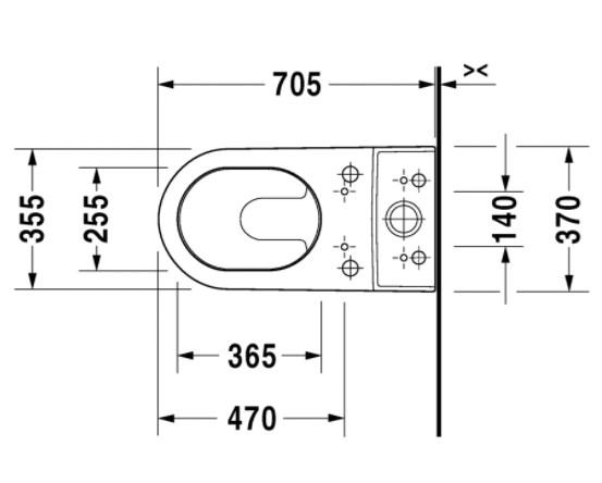 Duravit Starck 3 gulvtoilet m/wondergliss til sensowash s&aelig;de