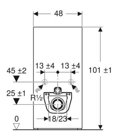 Geberit Monolith cisternemodul v&aelig;gh&aelig;ngt toilet 101 cm Skifer