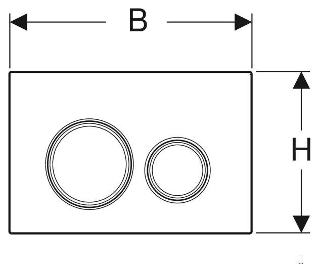 Geberit Sigma 50 Round betjeningsplade - Hvid/R&oslash;dguld