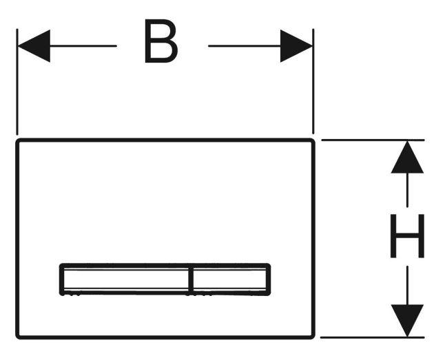 Geberit Sigma 50 Square betjeningsplade - Hvid/Sort krom