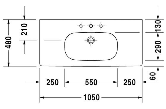 Duravit&nbsp;D-Code&nbsp;105 m&oslash;belvask