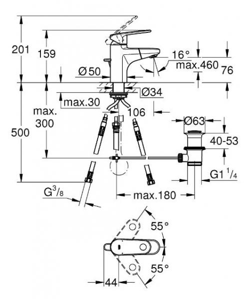 Grohe Europlus New armatur m/udtr&aelig;k