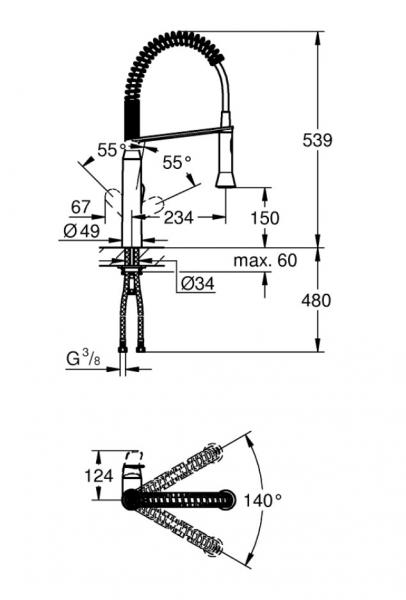 Grohe K7 stork&oslash;kkenarmatur - Krom