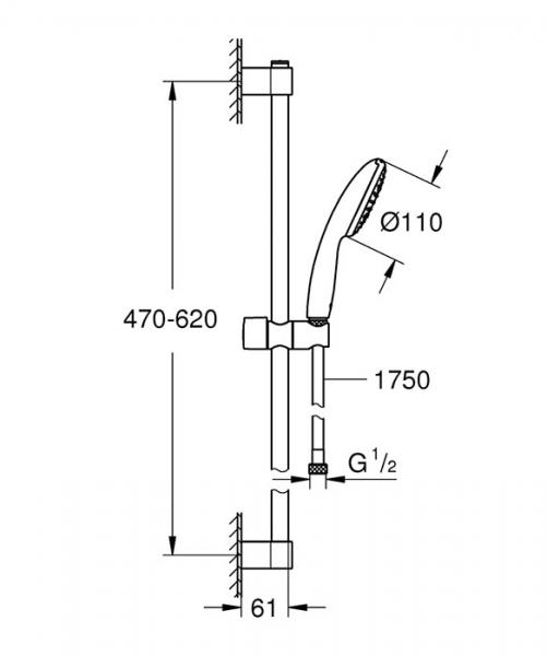 Grohe Eco komplet pakke til badev&aelig;relset 2 - Krom