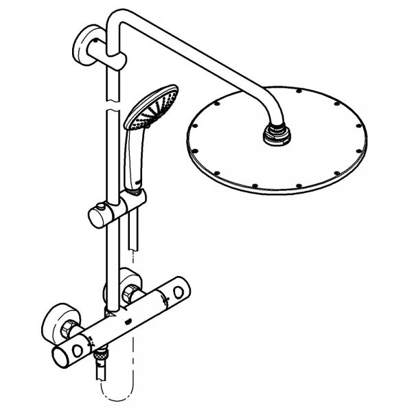 Grohe Euphoria XXL 310 brusesystem - B&oslash;rstet cool sunrise