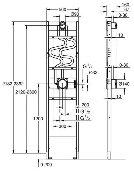 Grohe Precision SmartControl komplet brusesystem m/Shower Frame - Krom